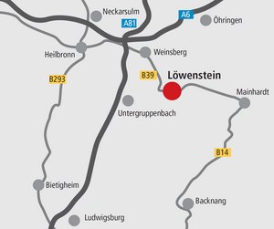 Anfahrt & Parken: Anfahrt Klinik Löwenstein